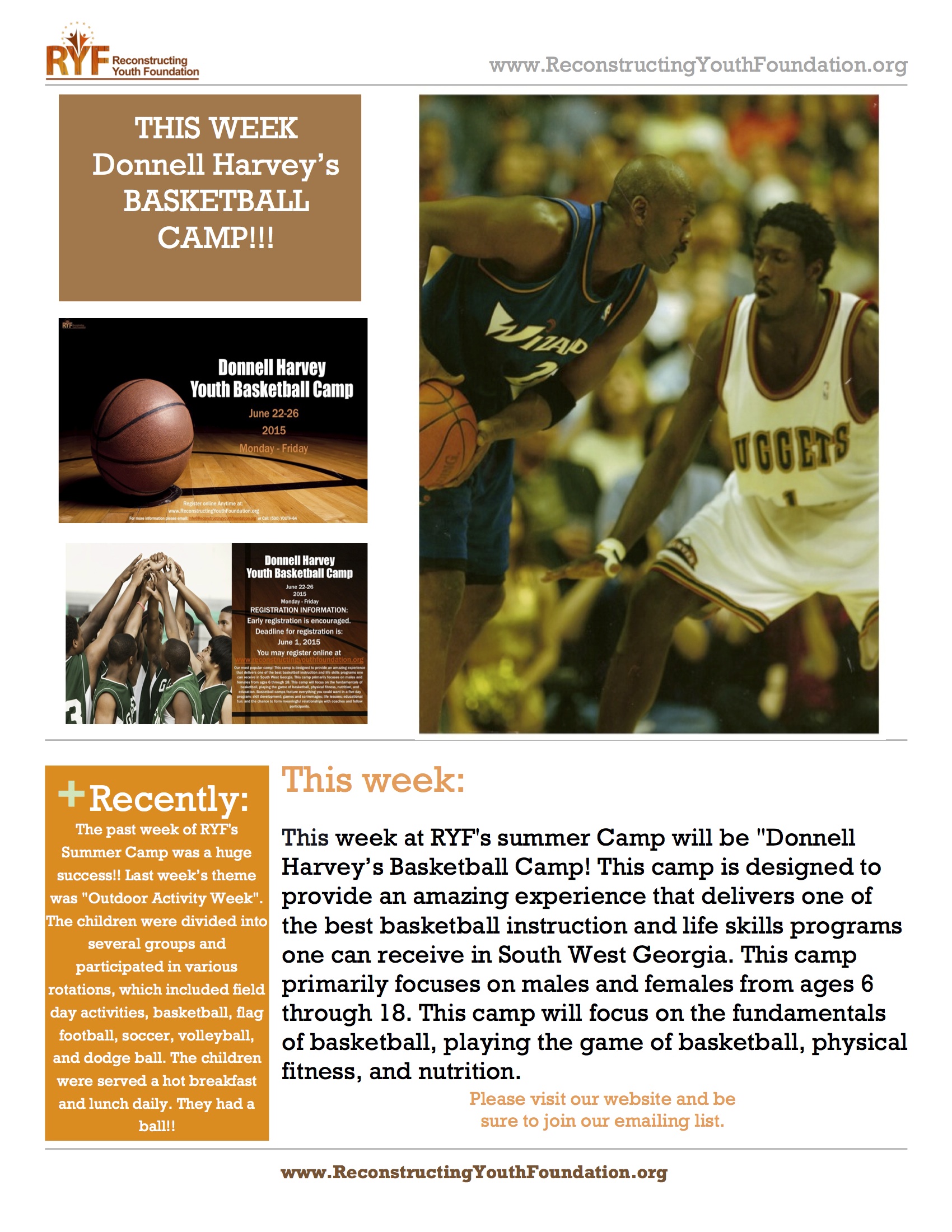 RYF NEWSLETTER BBALL CAMP